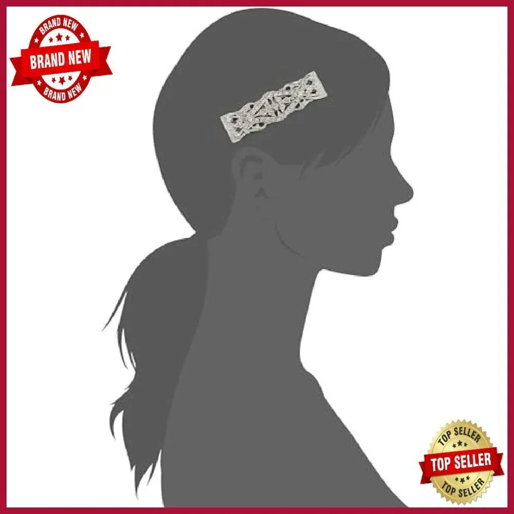 3.5 Inch Crystal Barrette Hair Clip for Weddings & Formal Events